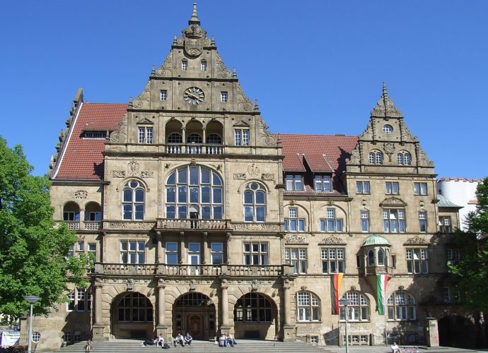 Photo of the Altes Rathaus in Bielefeld, Germany, where the 2024 German Conference of Bioinformatics took place.